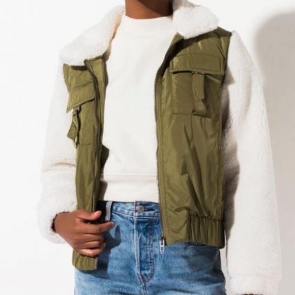 BLANK NYC Bomber Style Sherpa Utility Jacket - Picture 14 of 14